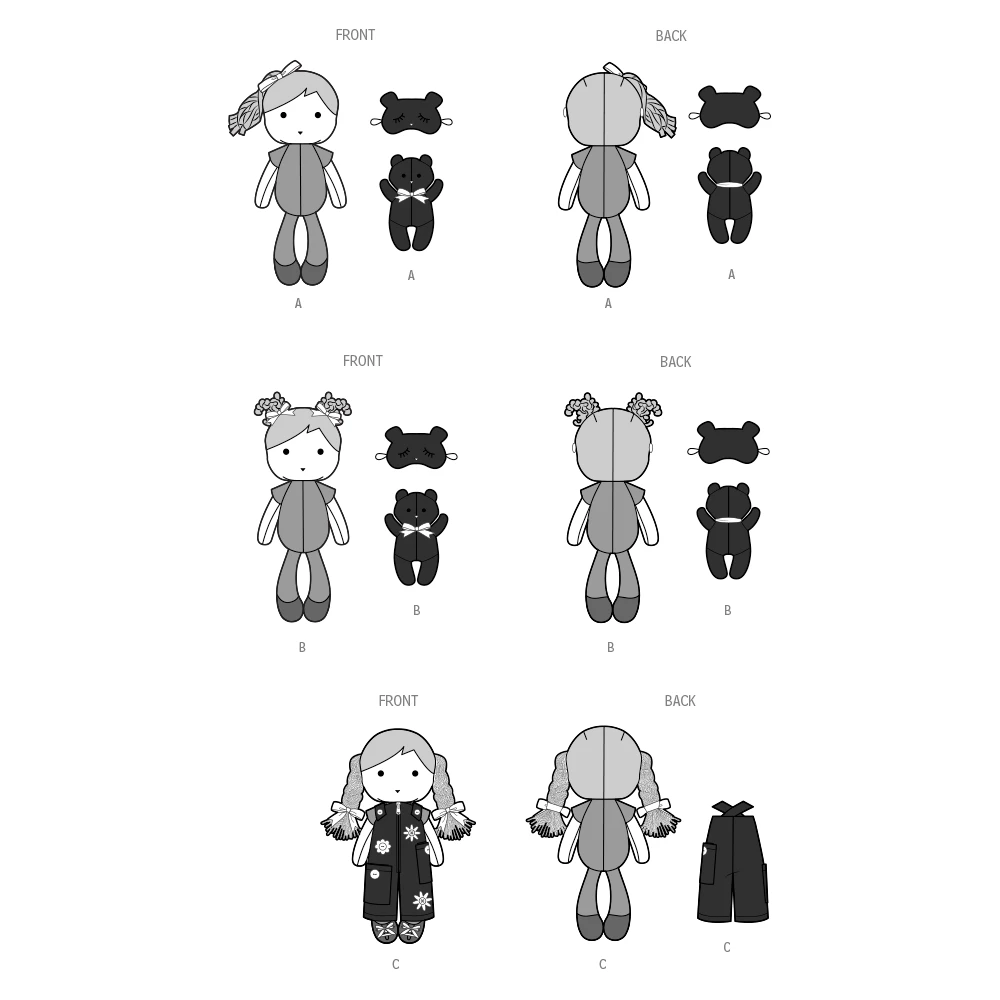 Simplicity Sewing Pattern Stuffed Dolls with Clothes by Elaine Heigl Designs (PDF) 8 Simplicity Sewing Pattern Stuffed Dolls with Clothes by Elaine Heigl Designs (PDF)