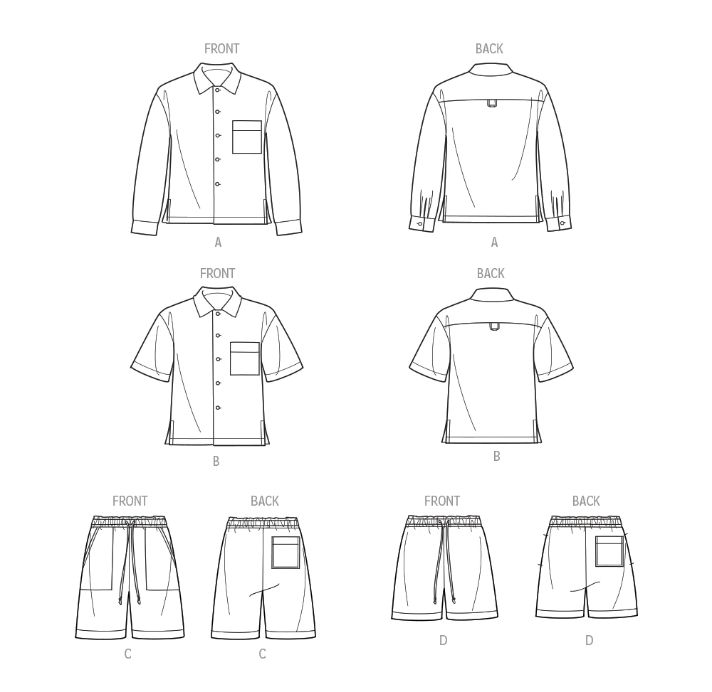 Simplicity Sewing Pattern Men's Shirts and Shorts by Norris Danta Ford (PDF) 7 Simplicity Sewing Pattern Men's Shirts and Shorts by Norris Danta Ford (PDF)