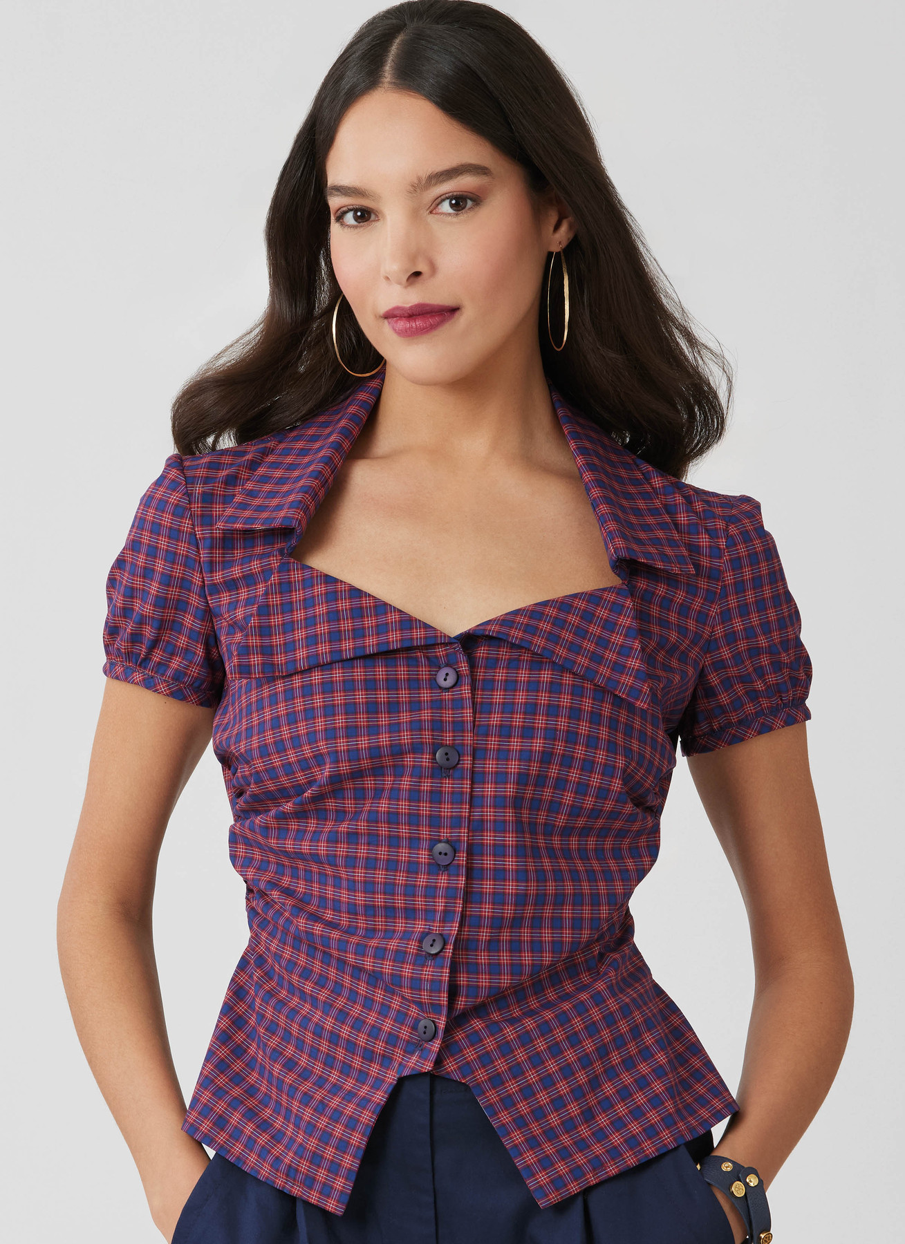 McCall's Sewing Pattern Misses' Woven Top with Sleeve Variations 2 McCall's Sewing Pattern Misses' Woven Top with Sleeve Variations