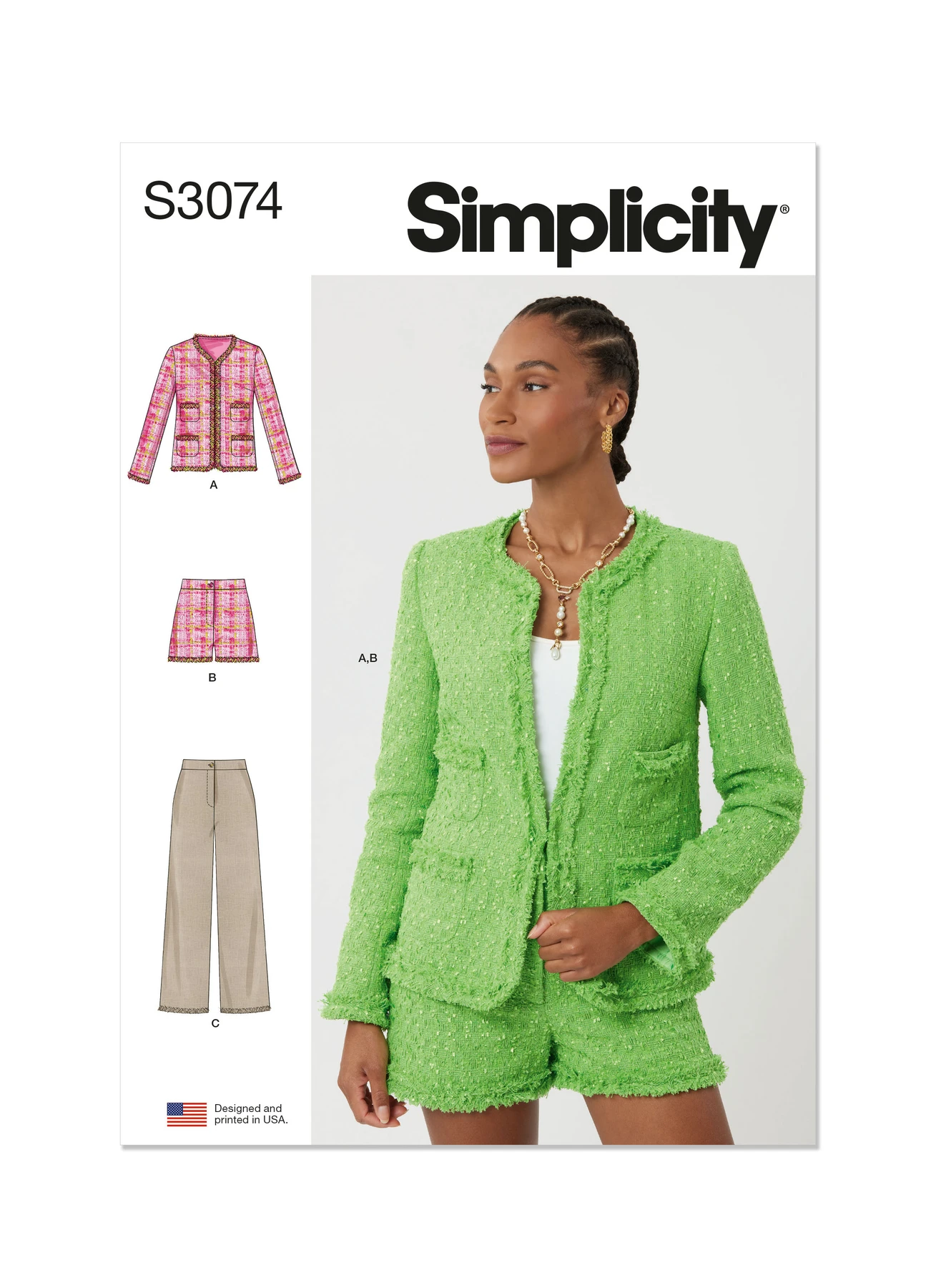 Simplicity Sewing Pattern Misses' and Miss Petite Jacket, Shorts and Pants 1 Simplicity Sewing Pattern Misses' and Miss Petite Jacket, Shorts and Pants