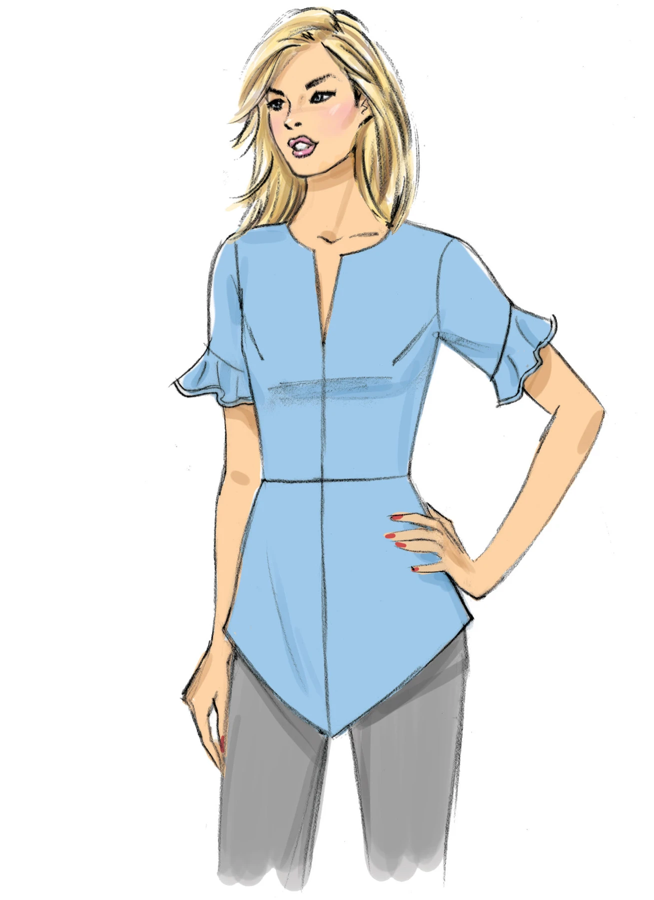 Butterick Sewing Pattern Misses' Top (PDF) 3 Butterick Sewing Pattern Misses' Top (PDF)