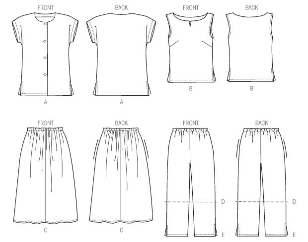 McCall's Sewing Pattern #CherylMcCalls - Women's Side Slit Shirt, Top, Skirt & Pants (PDF) 6 McCall's Sewing Pattern #CherylMcCalls - Women's Side Slit Shirt, Top, Skirt & Pants (PDF)