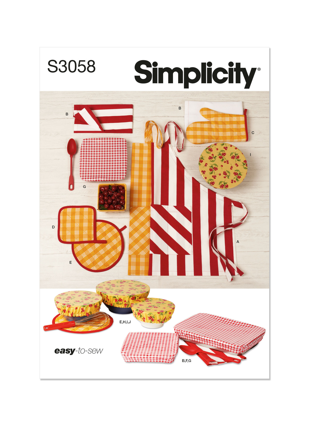 Simplicity Sewing Pattern Apron in One Size and Kitchen Accessories 1 Simplicity Sewing Pattern Apron in One Size and Kitchen Accessories