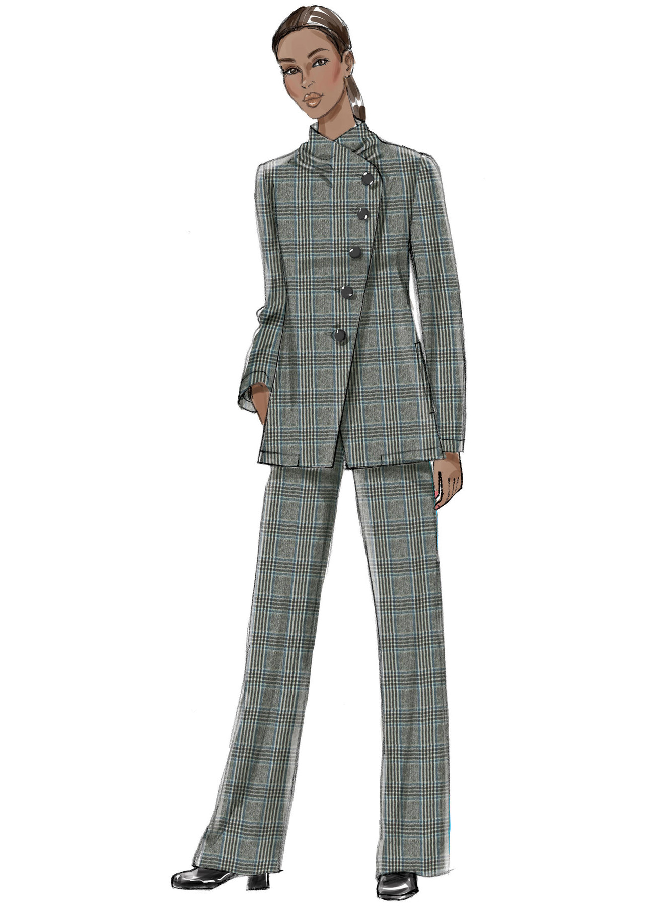Vogue Patterns Misses' Asymmetrical Jacket, and Pull-On Pants 2 Vogue Patterns Misses' Asymmetrical Jacket, and Pull-On Pants