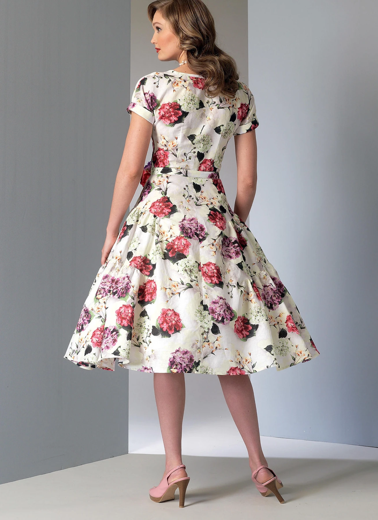 Vogue Patterns 1950s Misses' Tiered and Ruffled Dress and Belt 6 Vogue Patterns 1950s Misses' Tiered and Ruffled Dress and Belt