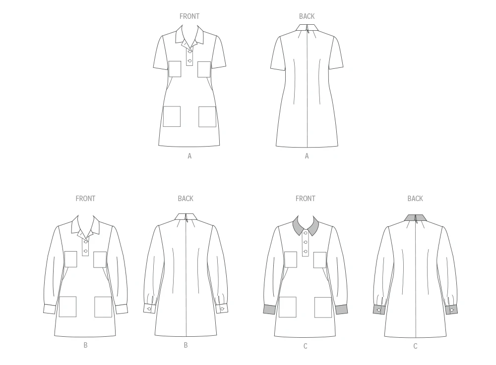 McCall's Sewing Pattern Misses' Dress with Sleeve Variations 8 McCall's Sewing Pattern Misses' Dress with Sleeve Variations