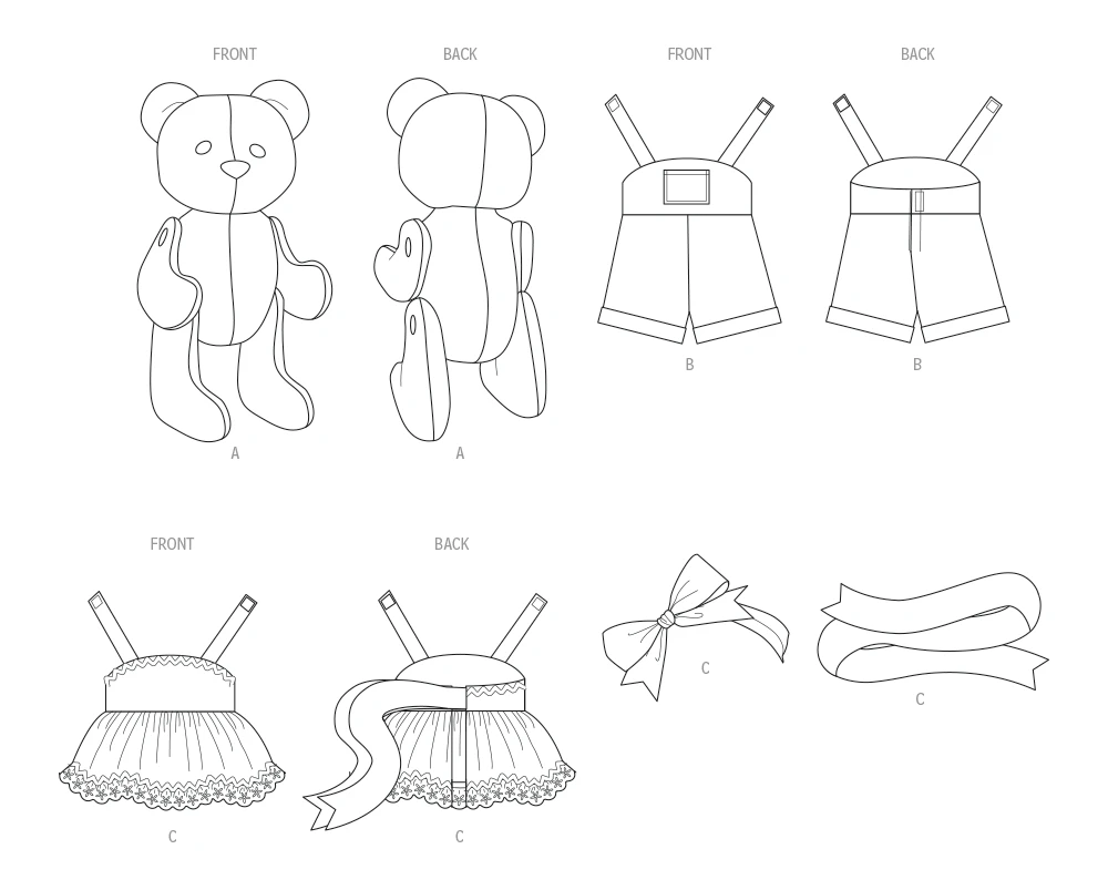 McCall's Sewing Pattern Button Jointed Bear with Clothes (PDF) 4 McCall's Sewing Pattern Button Jointed Bear with Clothes (PDF)