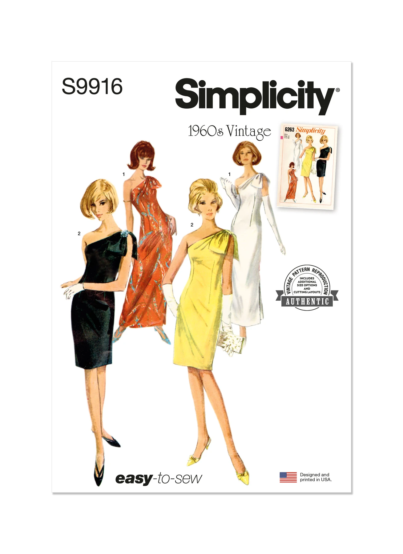 Simplicity Sewing Pattern 1960s Misses' Dress in Two Lengths (PDF) 1 Simplicity Sewing Pattern 1960s Misses' Dress in Two Lengths (PDF)