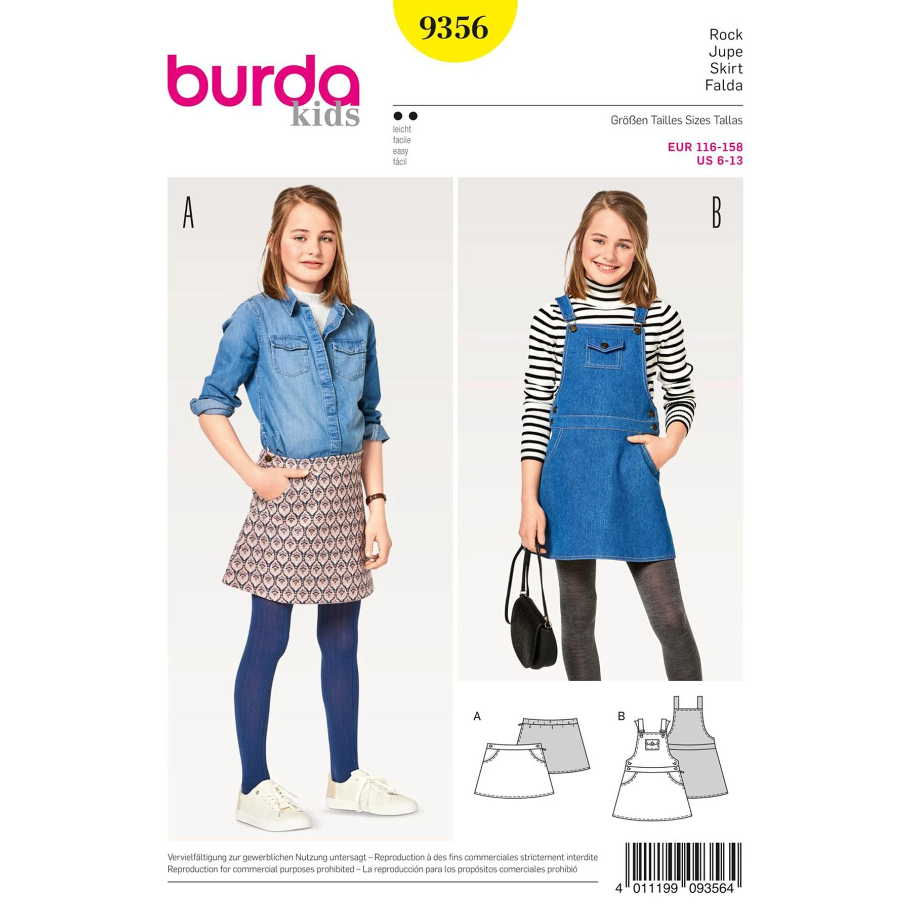 Burda Style Sewing Pattern Girl/Girl Plus Skirt 37 Burda Style Sewing Pattern Girl/Girl Plus Skirt