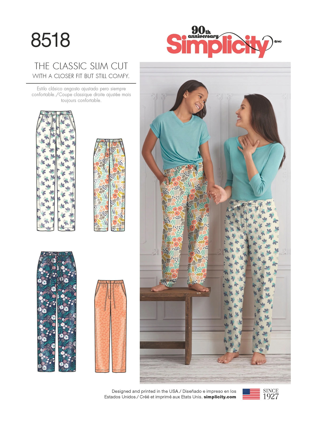 Simplicity Sewing Pattern Girls' & Misses' Slim Fit Lounge Pants 1 Simplicity Sewing Pattern Girls' & Misses' Slim Fit Lounge Pants