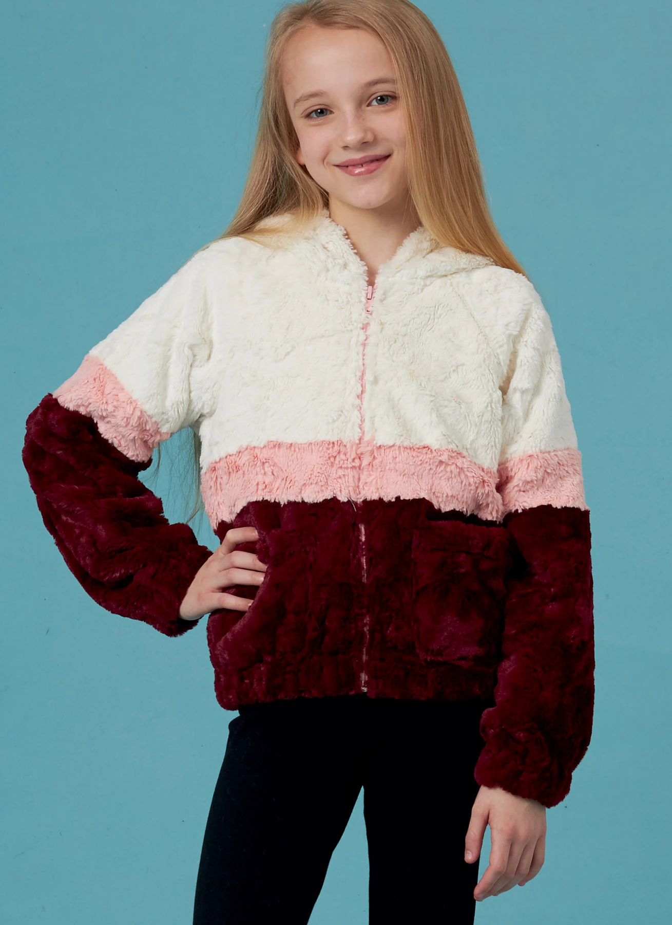 Simplicity Sewing Pattern Children's & Girls' Knit Hooded Jacket 3 Simplicity Sewing Pattern Children's & Girls' Knit Hooded Jacket