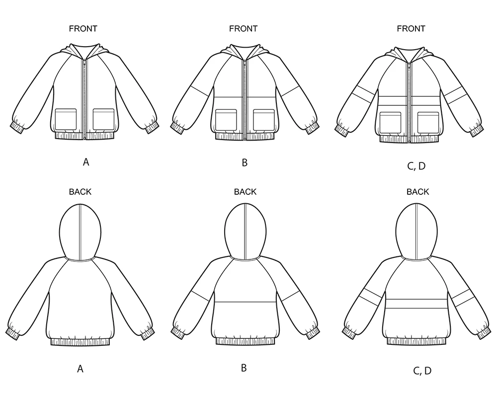 Simplicity Sewing Pattern Children's & Girls' Knit Hooded Jacket 9 Simplicity Sewing Pattern Children's & Girls' Knit Hooded Jacket