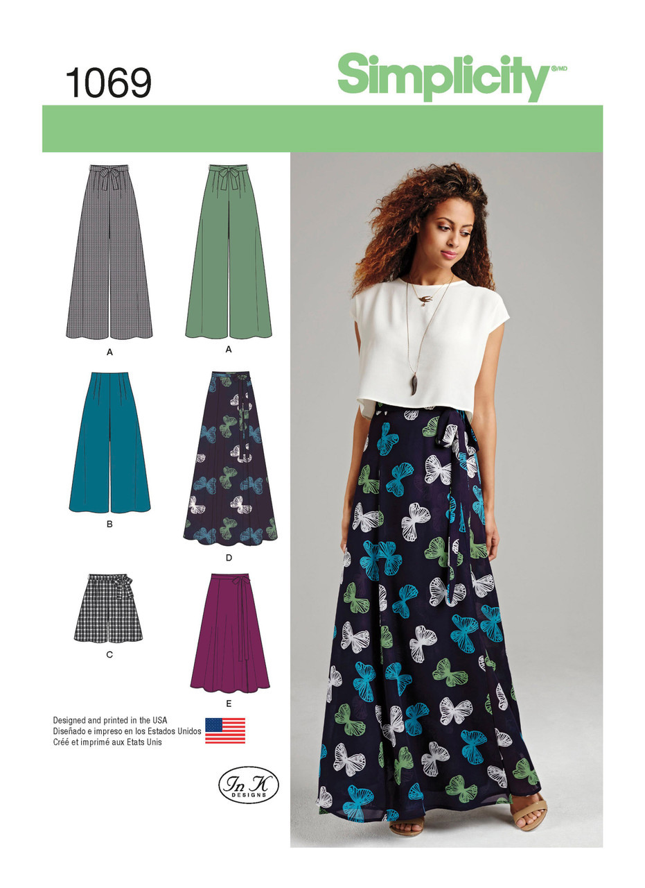 Simplicity Sewing Pattern Misses' Wide-Leg Pants or Shorts & Skirts in 2 Lengths (PDF) 1 Simplicity Sewing Pattern Misses' Wide-Leg Pants or Shorts & Skirts in 2 Lengths (PDF)