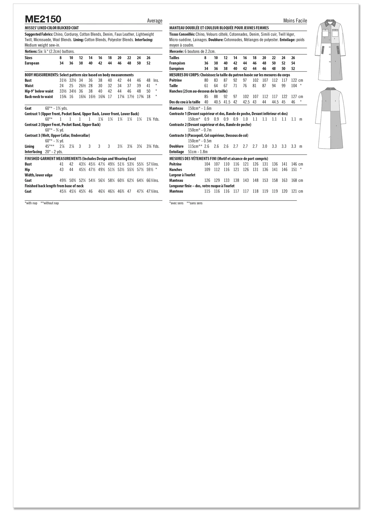 Know Me Sewing Pattern Misses' Lined Color Blocked Coat by Alisha Grace 5 Know Me Sewing Pattern Misses' Lined Color Blocked Coat by Alisha Grace