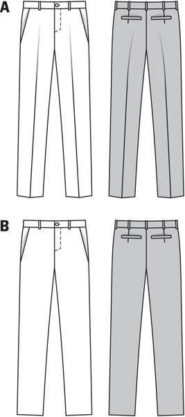 Burda Style Sewing Pattern Men's Trousers 3 Burda Style Sewing Pattern Men's Trousers