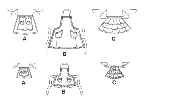 McCall's Sewing Pattern Misses'/Children's/Girls' Full and Half Aprons (PDF) 6 McCall's Sewing Pattern Misses'/Children's/Girls' Full and Half Aprons (PDF)