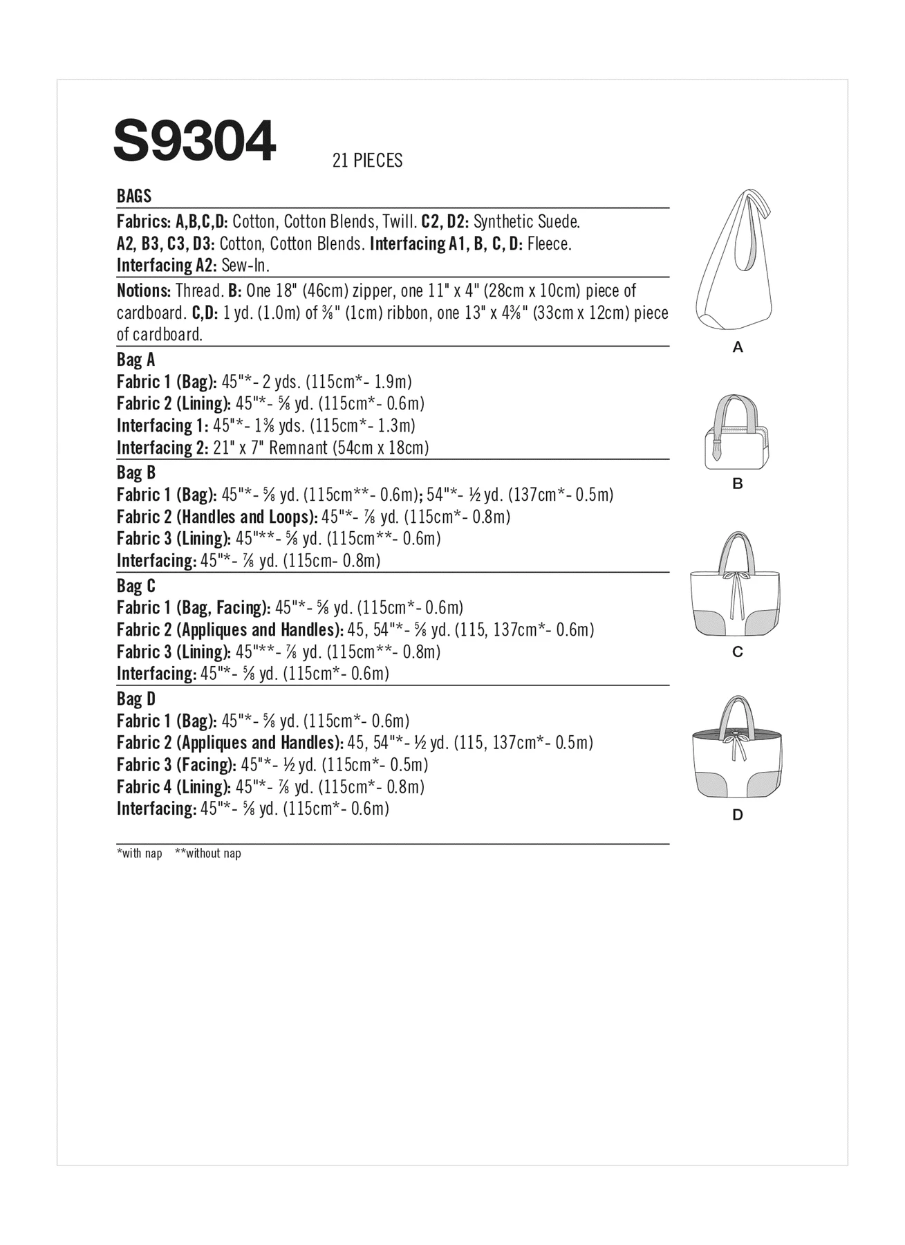 Simplicity Sewing Pattern Bags 6 Simplicity Sewing Pattern Bags