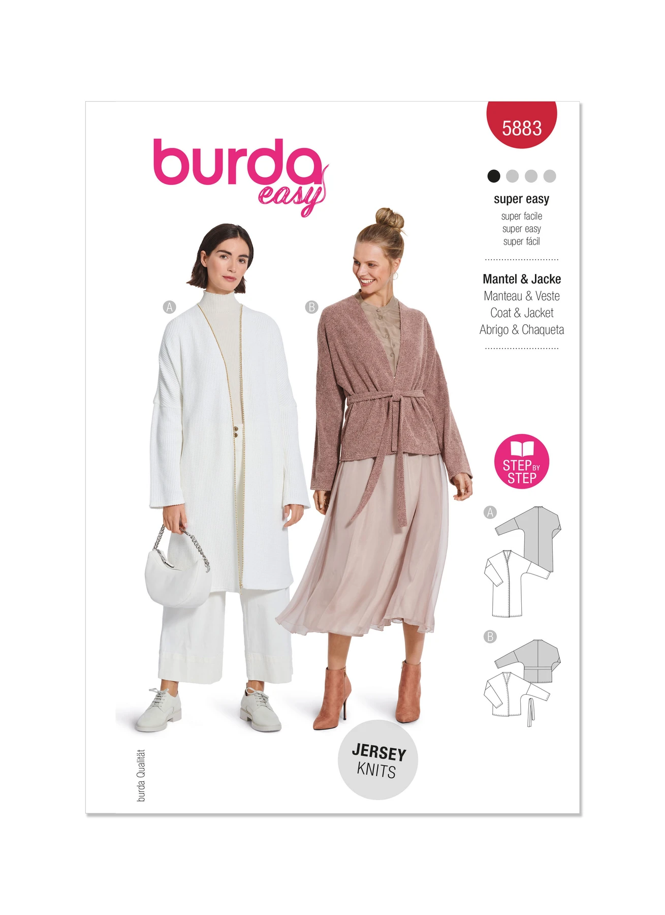 Burda Style Sewing Pattern 5883 Misses' Jacket & Coat 1 Burda Style Sewing Pattern 5883 Misses' Jacket & Coat