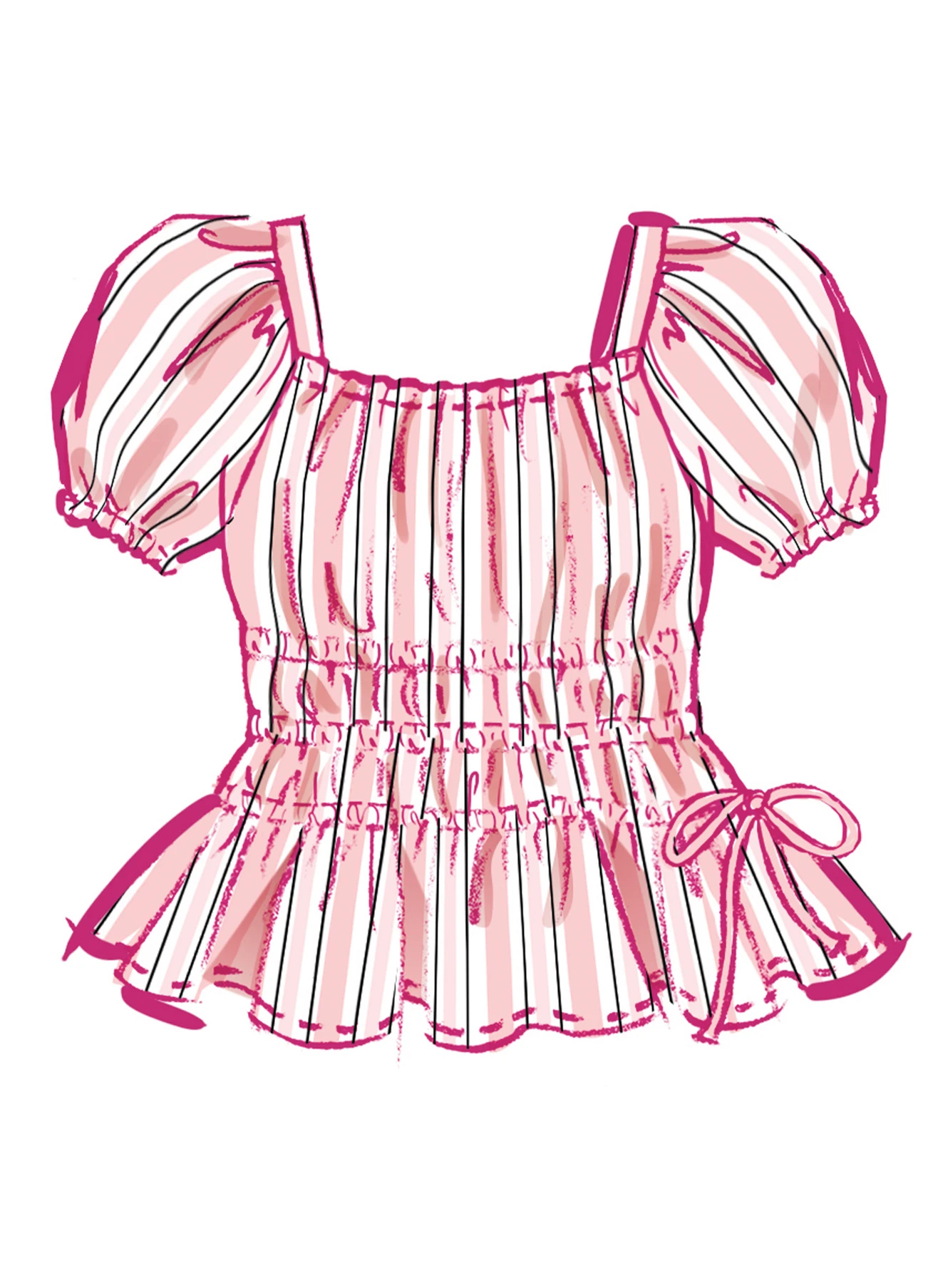 McCall's Sewing Pattern Girls' Ruched Dress, Top and Skirt (PDF) 4 McCall's Sewing Pattern Girls' Ruched Dress, Top and Skirt (PDF)