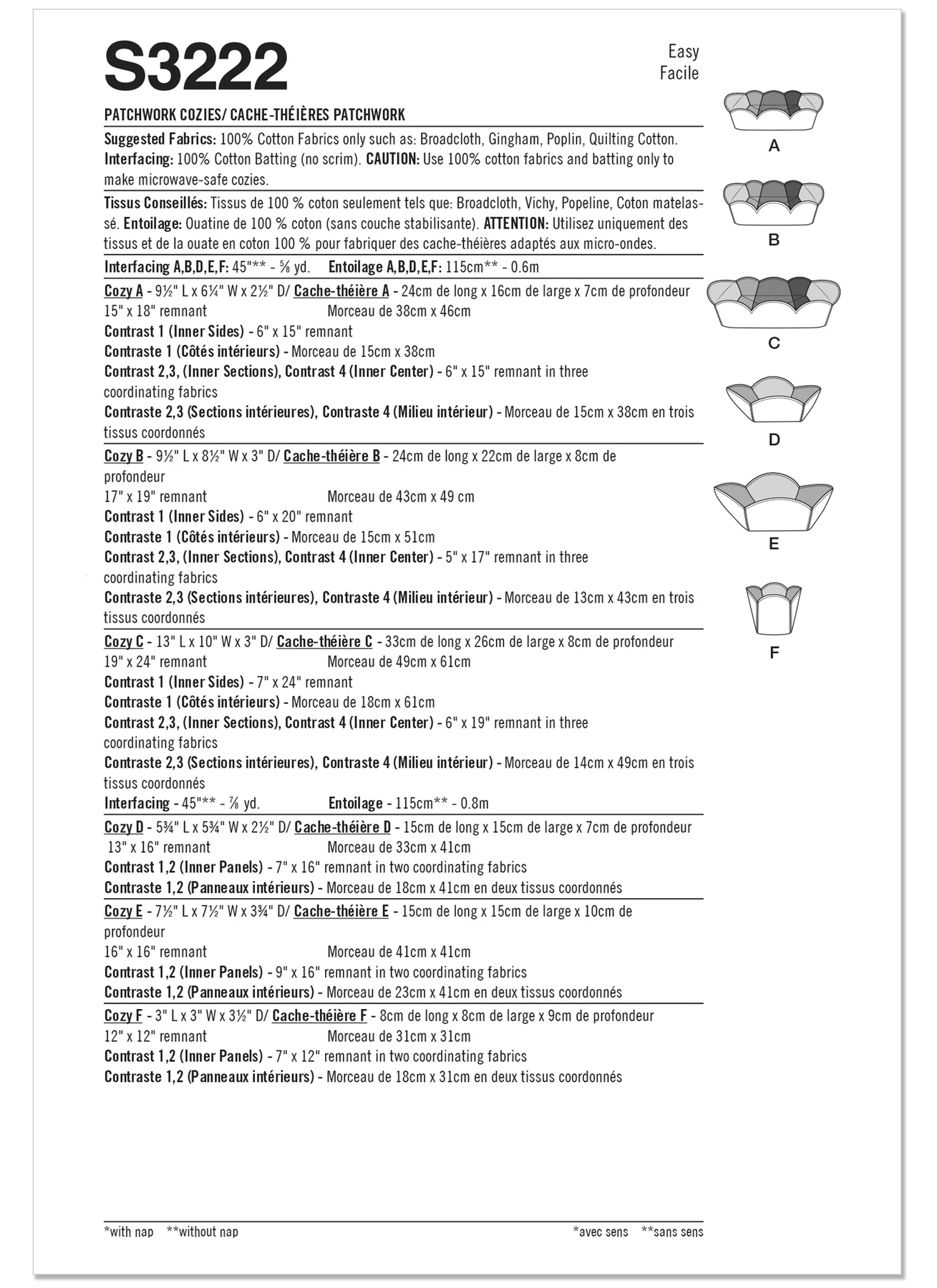 Simplicity Sewing Pattern Patchwork Cozies (PDF) 4 Simplicity Sewing Pattern Patchwork Cozies (PDF)