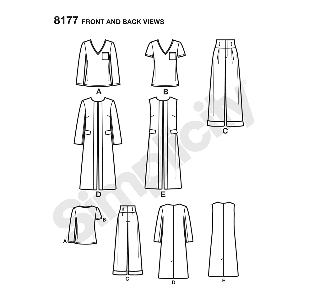 Simplicity Sewing Pattern Mimi G Style Pants, Coat or Vest, and Knit Top for Miss and Plus Sizes 7 Simplicity Sewing Pattern Mimi G Style Pants, Coat or Vest, and Knit Top for Miss and Plus Sizes