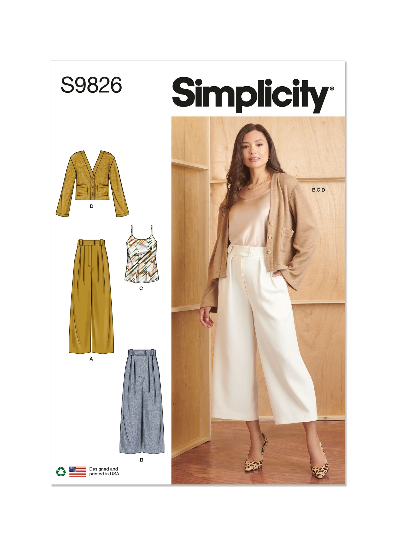 Simplicity Sewing Pattern Misses' Pants in Two Lengths, Camisole and Cardigan (PDF) 1 Simplicity Sewing Pattern Misses' Pants in Two Lengths, Camisole and Cardigan (PDF)