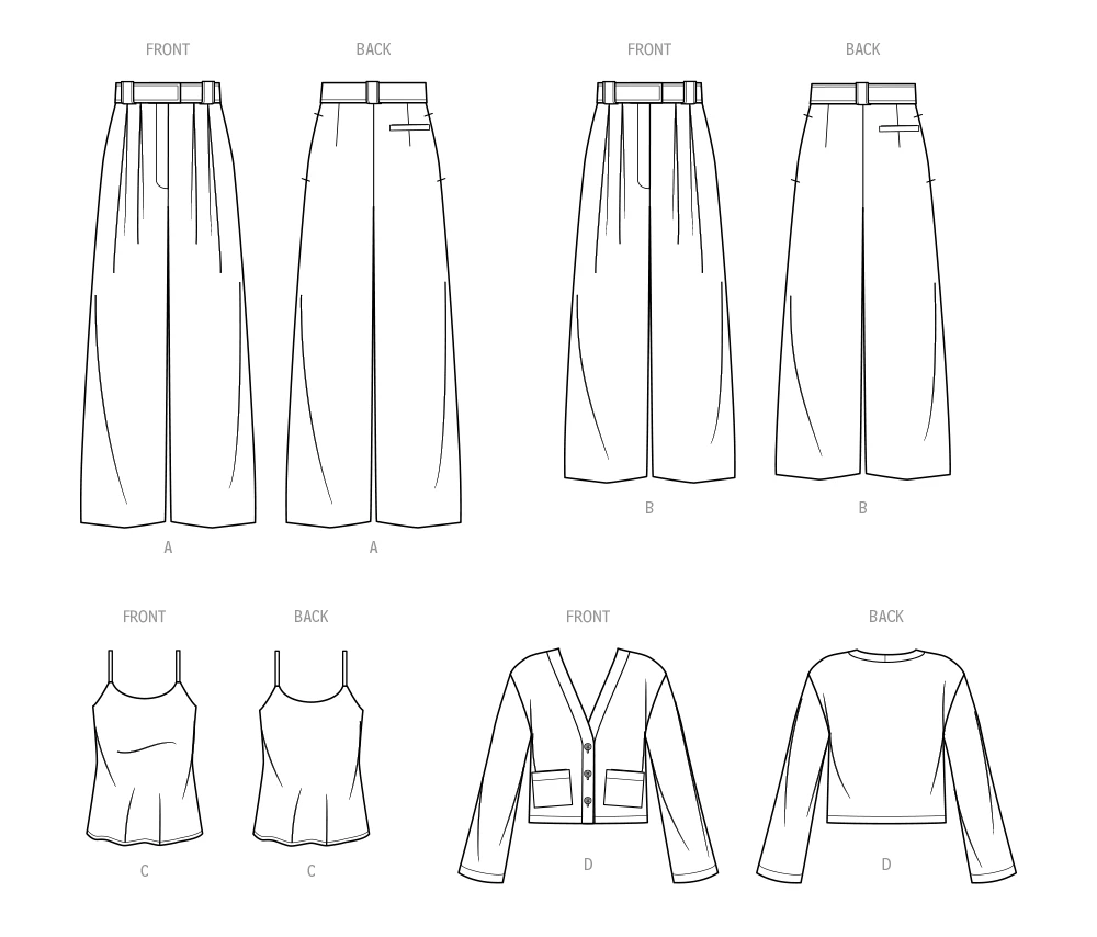 Simplicity Sewing Pattern Misses' Pants in Two Lengths, Camisole and Cardigan (PDF) 11 Simplicity Sewing Pattern Misses' Pants in Two Lengths, Camisole and Cardigan (PDF)