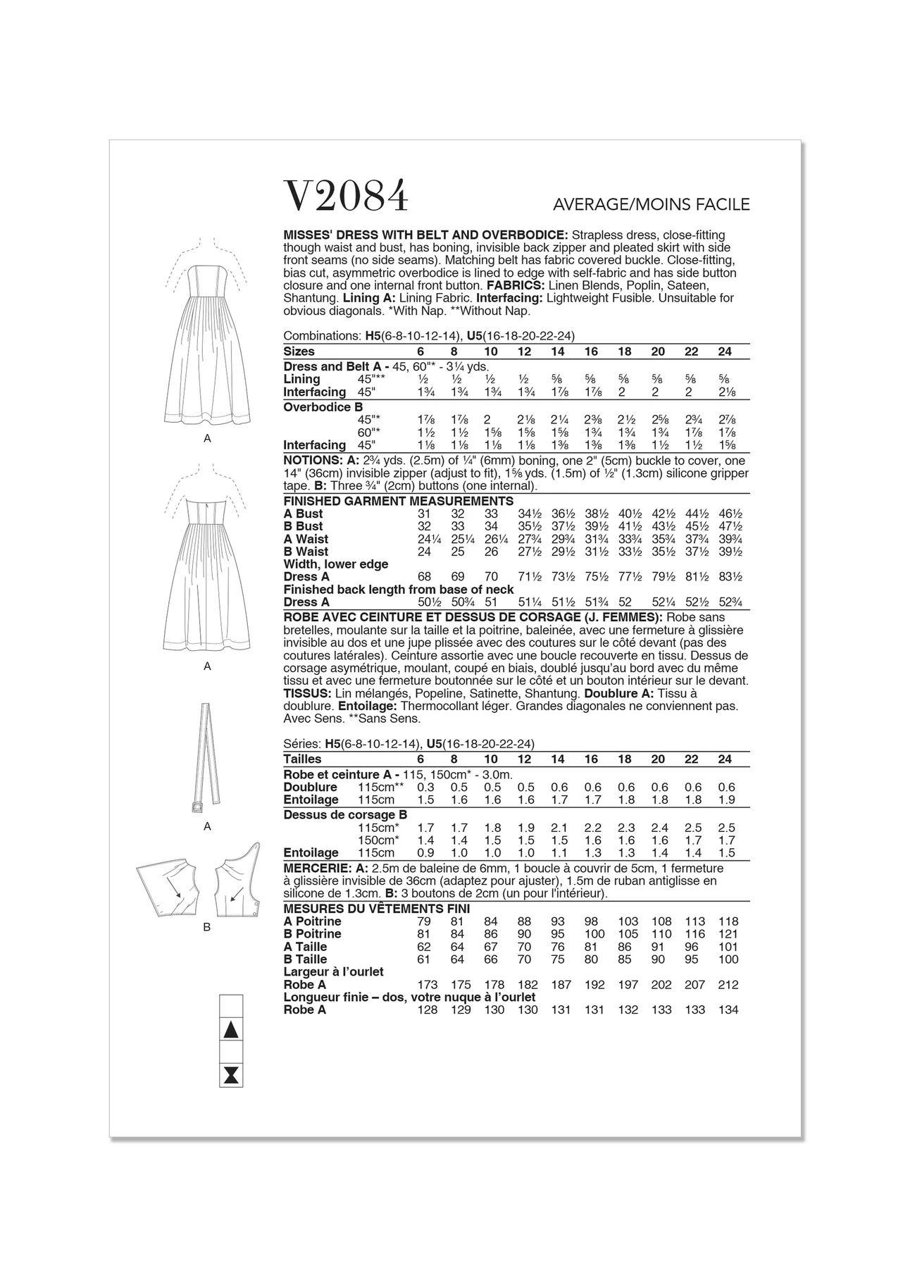 Vogue Patterns Misses' Dress with Belt and Overbodice (PDF) 6 Vogue Patterns Misses' Dress with Belt and Overbodice (PDF)
