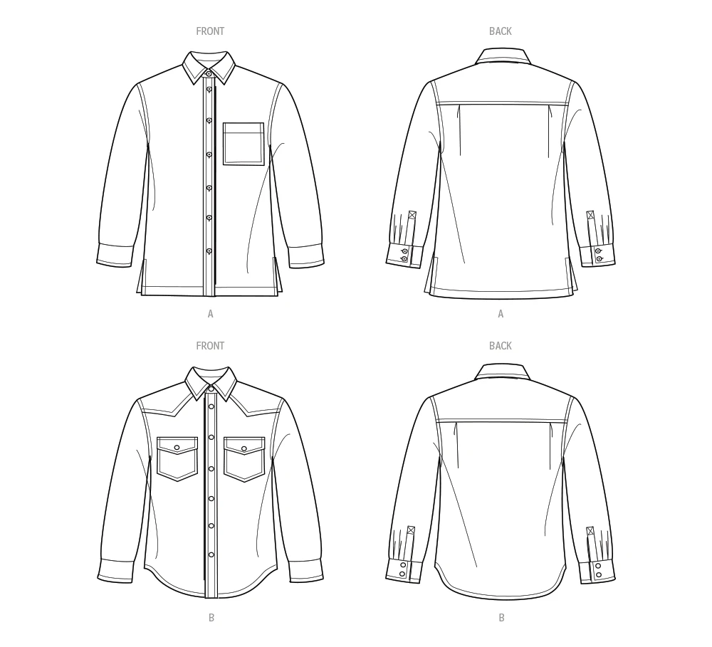 Simplicity Sewing Pattern Plus Size Unisex Shirts (PDF) 8 Simplicity Sewing Pattern Plus Size Unisex Shirts (PDF)