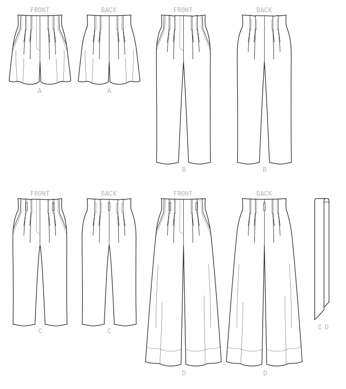 McCall's Sewing Pattern #TaylorMcCalls - Misses' Shorts, Pants & Sash (PDF) 5 McCall's Sewing Pattern #TaylorMcCalls - Misses' Shorts, Pants & Sash (PDF)