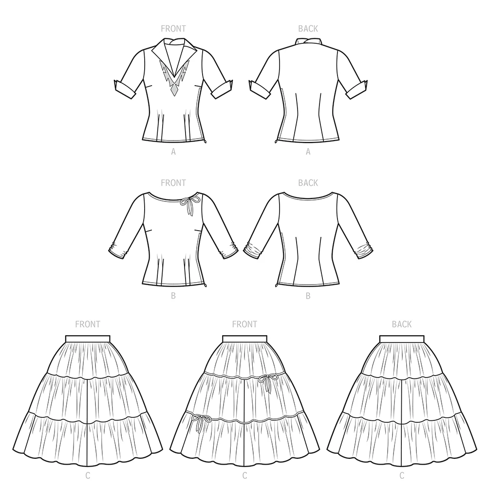Simplicity Sewing Pattern 1950s Misses' Blouses and Skirt 4 Simplicity Sewing Pattern 1950s Misses' Blouses and Skirt