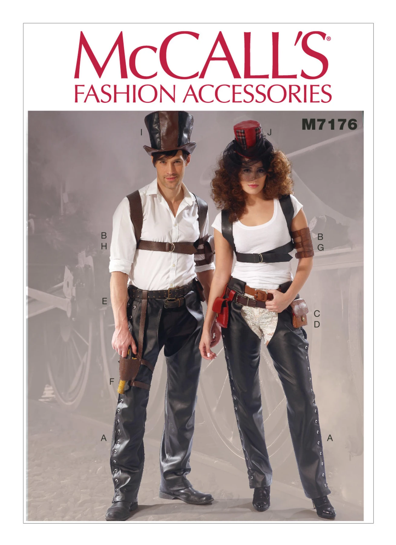 McCall's Sewing Pattern Chaps, Harness, Pouches, Holster, Armbands, and Hats (PDF) 1 McCall's Sewing Pattern Chaps, Harness, Pouches, Holster, Armbands, and Hats (PDF)