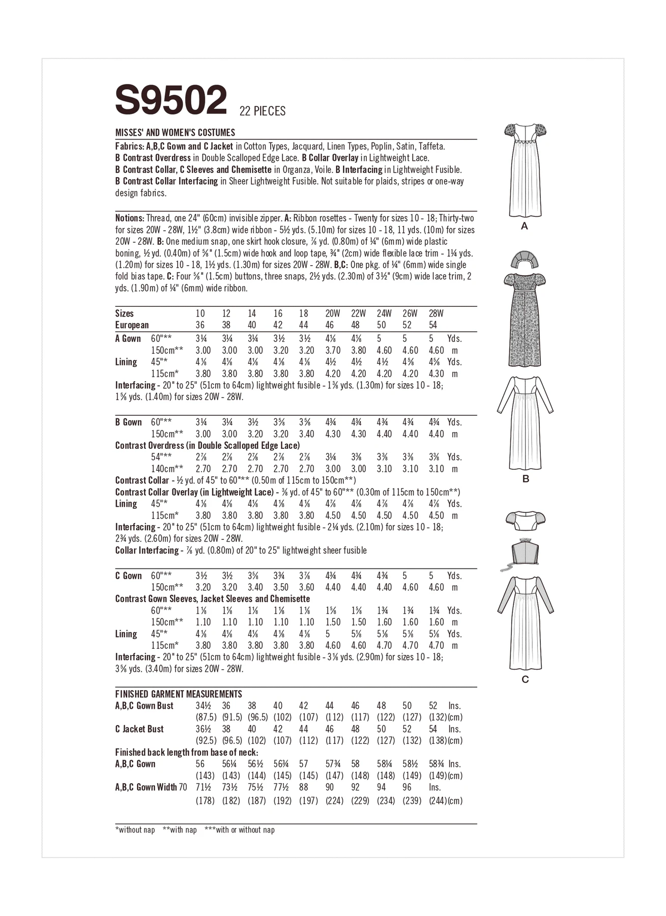Simplicity Sewing Pattern Misses' and Women's Costumes 8 Simplicity Sewing Pattern Misses' and Women's Costumes