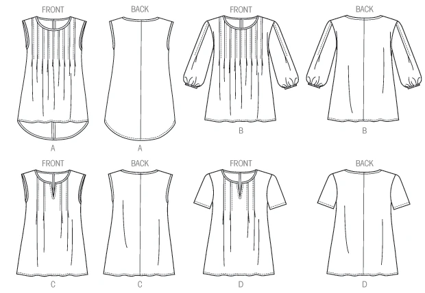Butterick Sewing Pattern Misses' Front-Tuck Tops (PDF) 6 Butterick Sewing Pattern Misses' Front-Tuck Tops (PDF)