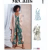 McCall's Sewing Pattern Misses' Romper, Jumpsuit, Robe with Sash