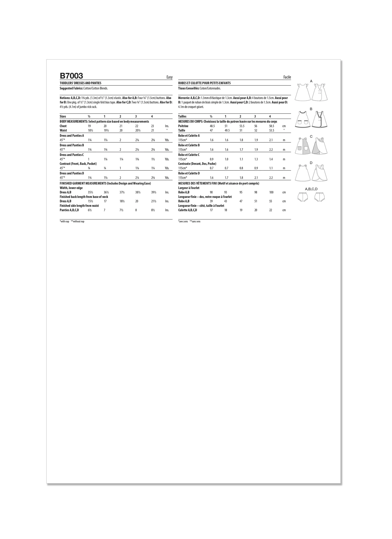 Butterick Sewing Pattern Toddlers' Dresses and Panties (PDF) 8 Butterick Sewing Pattern Toddlers' Dresses and Panties (PDF)