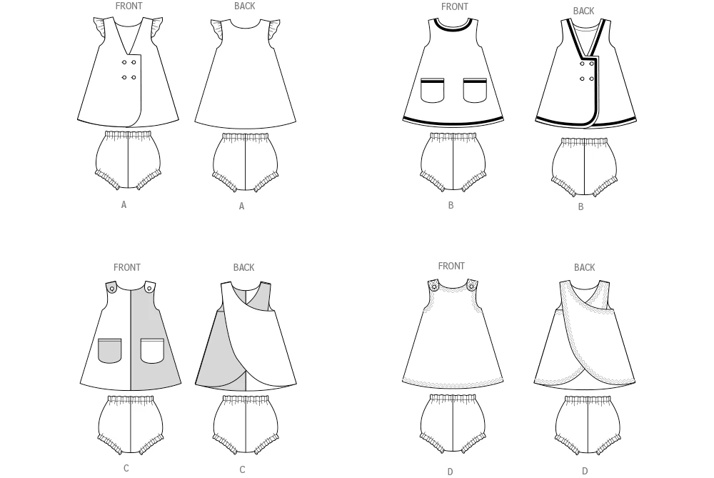 Butterick Sewing Pattern Toddlers' Dresses and Panties (PDF) 9 Butterick Sewing Pattern Toddlers' Dresses and Panties (PDF)
