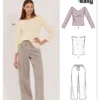 New Look Sewing Pattern Misses' Pants in Two Lengths and Knit Tops