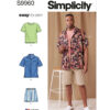 Simplicity Sewing Pattern Men's Knit T-Shirt, Shirt and Shorts 14 Simplicity Sewing Pattern Men's Knit T-Shirt, Shirt and Shorts