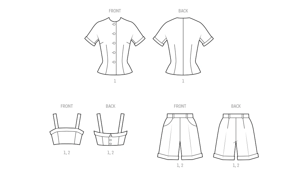 Simplicity Sewing Pattern 1940s Misses' Jacket, Bra and Shorts (PDF) 5 Simplicity Sewing Pattern 1940s Misses' Jacket, Bra and Shorts (PDF)