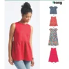 New Look Sewing Pattern Misses' Tops with Length and Sleeve Variations