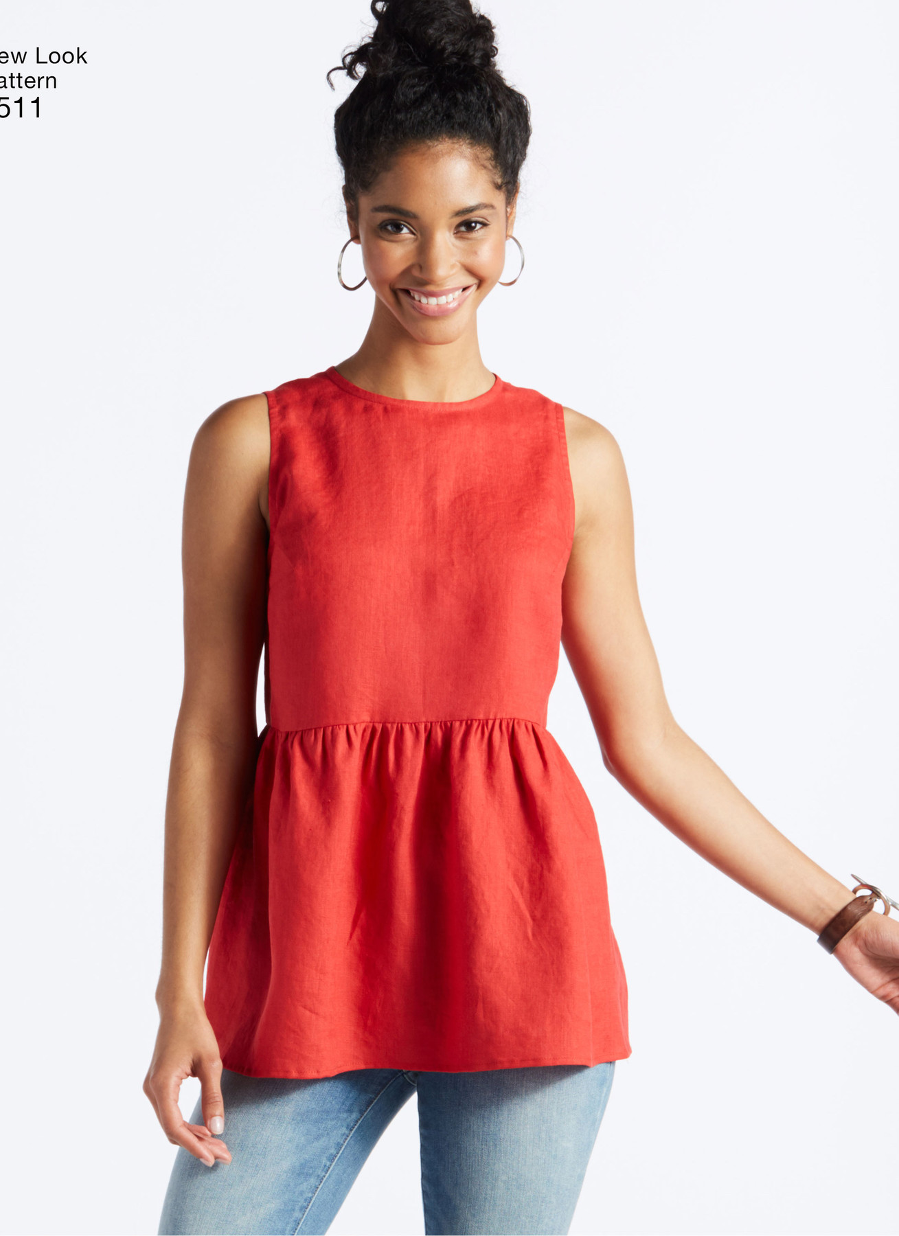 New Look Sewing Pattern Misses' Tops with Length and Sleeve Variations 2 New Look Sewing Pattern Misses' Tops with Length and Sleeve Variations