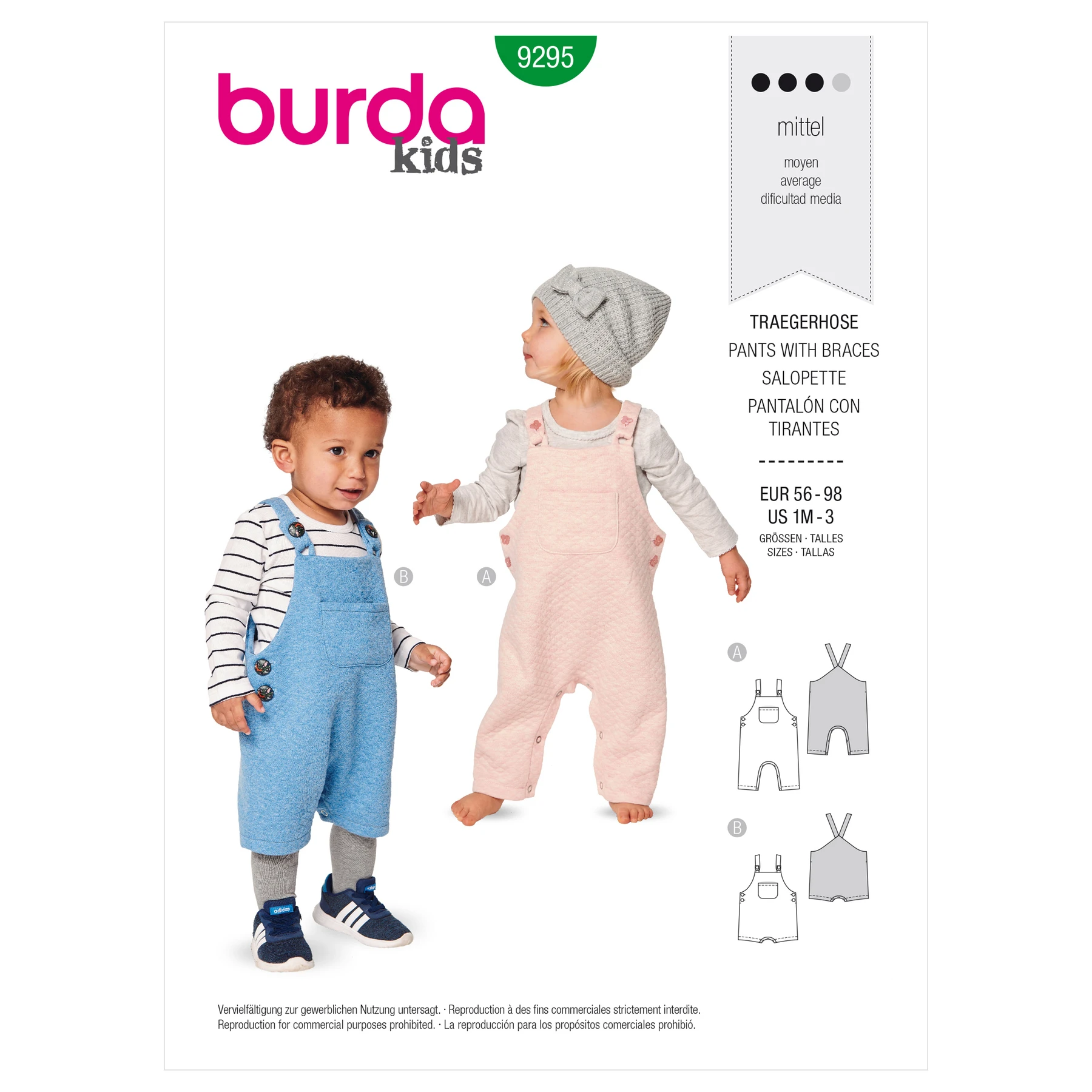 Burda Style Sewing Pattern Babies' Bibbed Trousers or Pants Äö?Ñ?¨ Overalls with Straps 1 Burda Style Sewing Pattern Babies' Bibbed Trousers or Pants Äö?Ñ?¨ Overalls with Straps