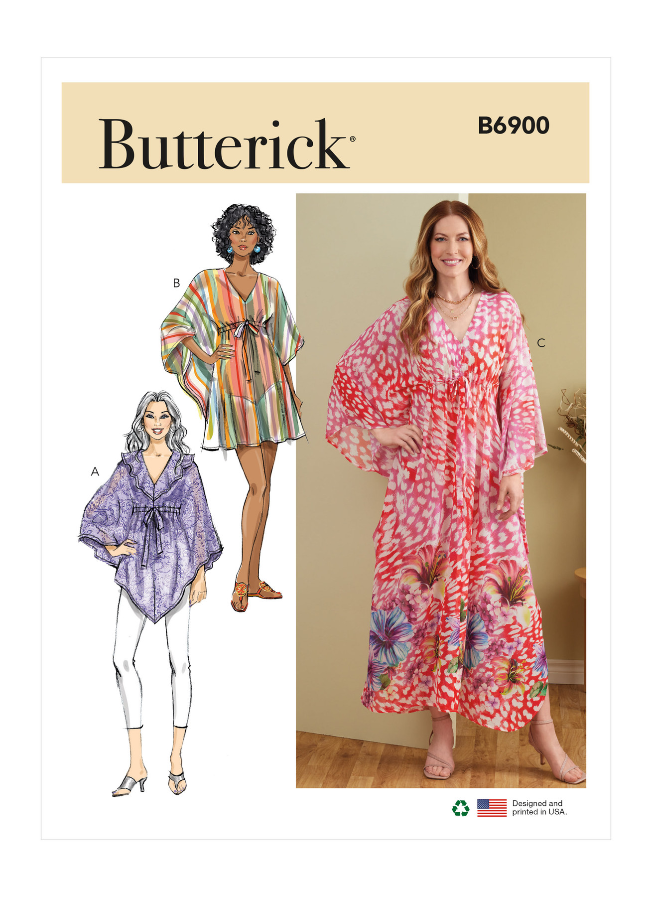 Butterick Sewing Pattern Misses' Caftan 1 Butterick Sewing Pattern Misses' Caftan
