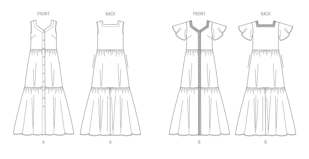 Butterick Sewing Pattern Misses' Dresses 6 Butterick Sewing Pattern Misses' Dresses