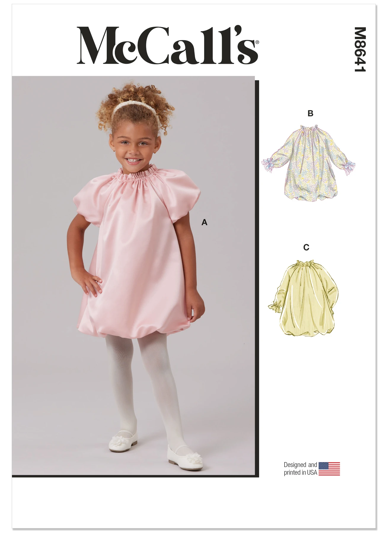 McCall's Sewing Pattern Children's Bubble Dress with Sleeve Variations 1 McCall's Sewing Pattern Children's Bubble Dress with Sleeve Variations