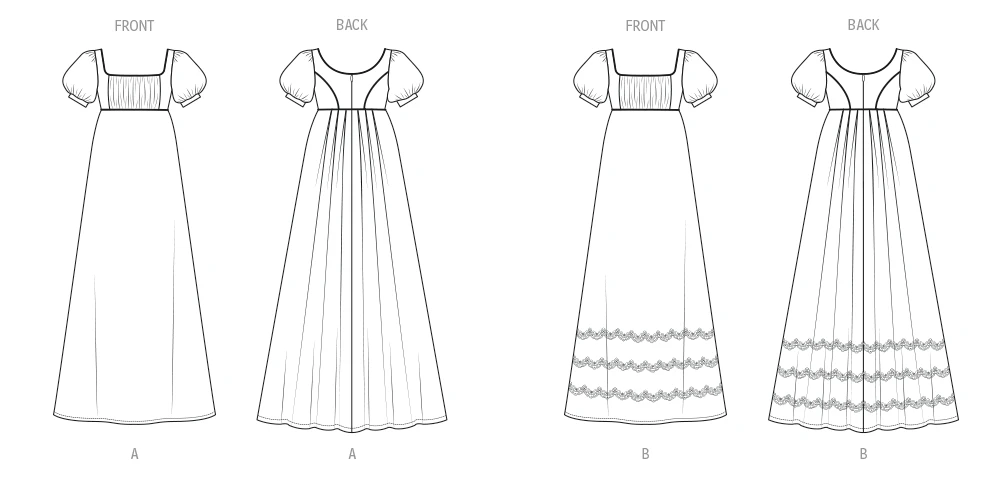 McCall's Sewing Pattern Misses' Regency Gowns 7 McCall's Sewing Pattern Misses' Regency Gowns