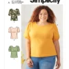 Simplicity Sewing Pattern Misses' Knit Tops with Scoop Neck & Sleeve Variations 11 Simplicity Sewing Pattern Misses' Knit Tops with Scoop Neck & Sleeve Variations