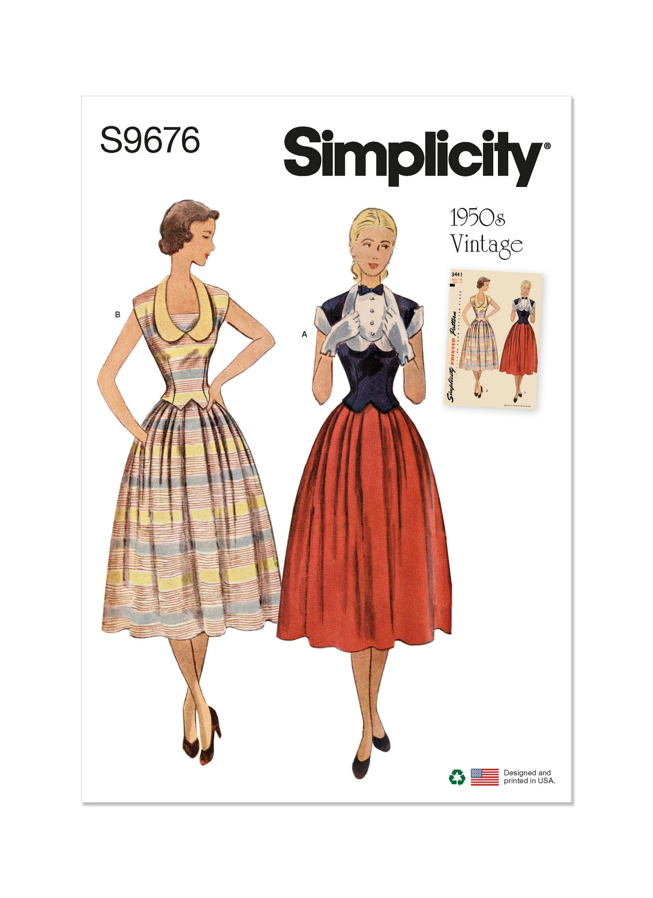 Simplicity Sewing Pattern 1950s Misses' Vintage Two-Piece Dresses 1 Simplicity Sewing Pattern 1950s Misses' Vintage Two-Piece Dresses