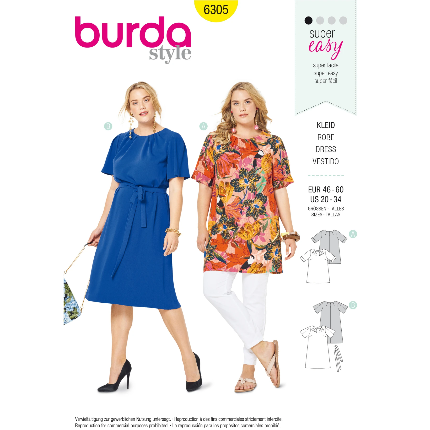 Burda Style Sewing Pattern Women's Top and Dress 10 Burda Style Sewing Pattern Women's Top and Dress